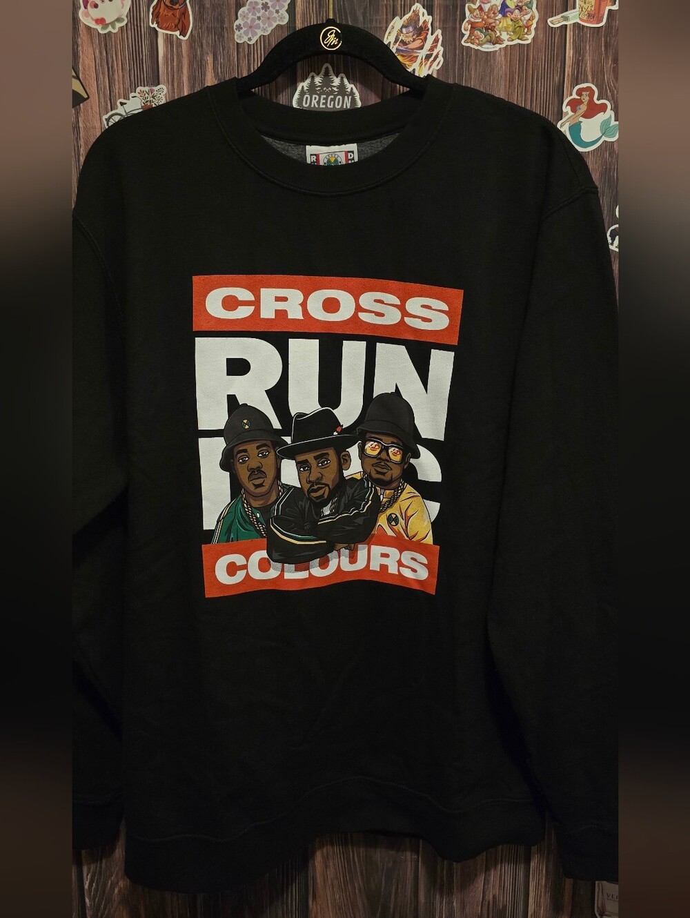 Cross Colours Run DMC Graphic Black Sweatshirt